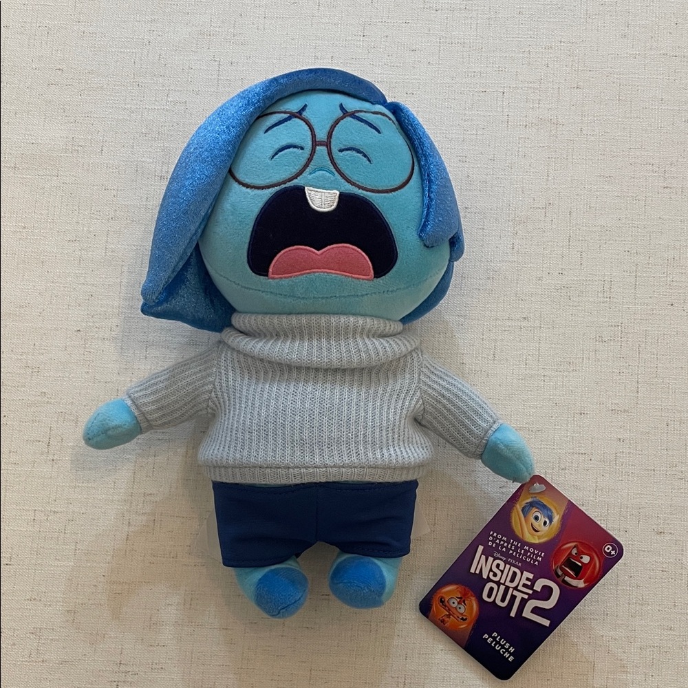 Inside Out 2 Sadness Plush Toy - Blue and Gray
